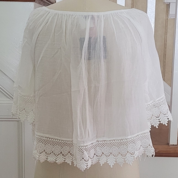 LOLA Italian Linen Blouse  Womens White Size Large - Picture 3 of 6